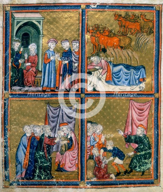 Joseph and the Pharaoh, c1300-c1330. Creator: Unknown.