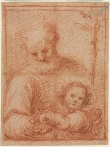 Joseph and Child (recto), 16th century. Creator: Unknown