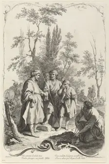 Joseph and His Brothers, c. 1745. Creator: Joseph Wagner