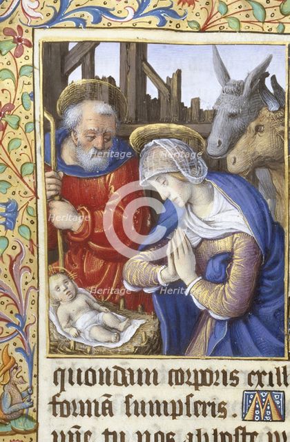 Joseph and Mary with the infant Jesus, late 15th century.  Creators: Jean Poyet, Workshop of Jean Poyer.