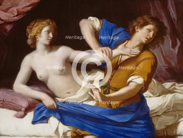 Joseph and Potiphar's Wife, 1649. Creator: Guercino.