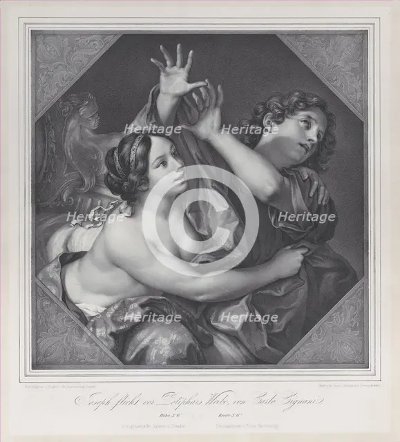 Joseph and Potiphar's wife, 1837. Creator: Franz Seraph Hanfstaengl.