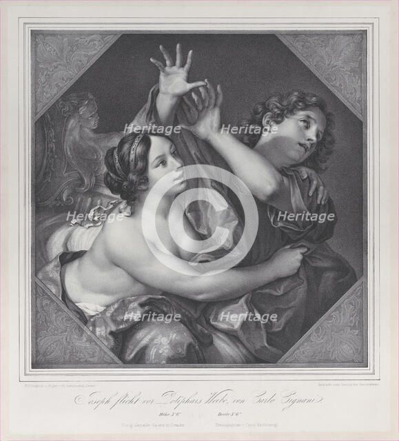 Joseph and Potiphar's wife, 1837. Creator: Franz Seraph Hanfstaengl.