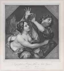 Joseph and Potiphar's wife, 1837. Creator: Franz Seraph Hanfstaengl