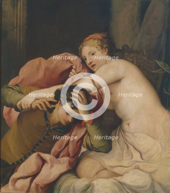 Joseph and Potiphar's Wife. Creator: Lazzarini, Gregorio (1655-1730).
