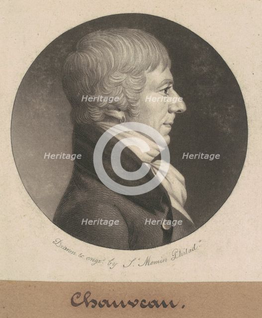 Joseph Anthony Chaveau, 1801. Creator: Charles Balthazar Julien Févret de Saint-Mémin.