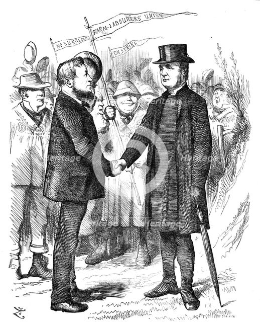 Joseph Arch (1826-1919), English agricultural worker, trade unionist and politician. Artist: John Tenniel