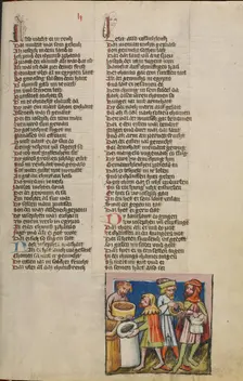 Joseph as Chief Administrator; Weltchronik, about 1400-1410. Creator: Unknown
