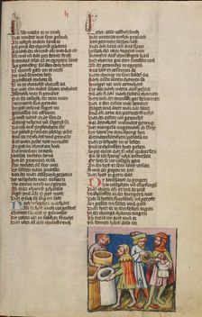 Joseph as Chief Administrator; Weltchronik, about 1400-1410. Creator: Unknown