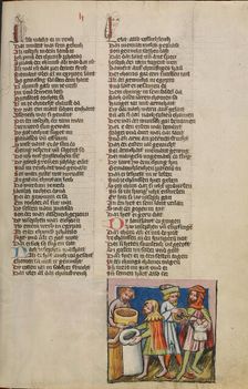 Joseph as Chief Administrator; Weltchronik, about 1400-1410. Creator: Unknown