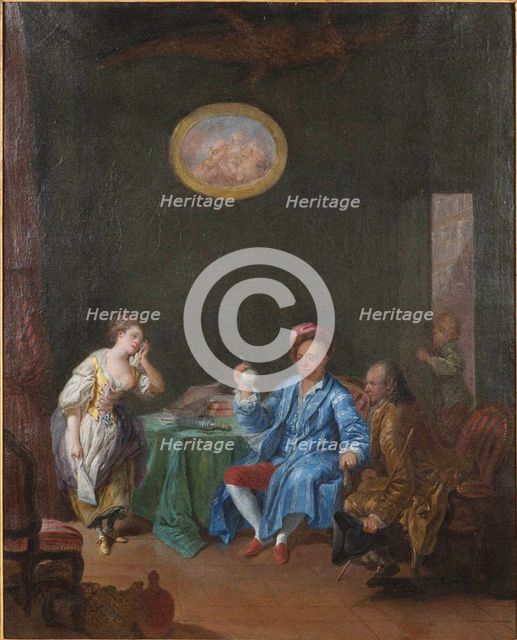 Joseph Balsamo, comte de Cagliostro, in his cabinet, creating an Homunculus.