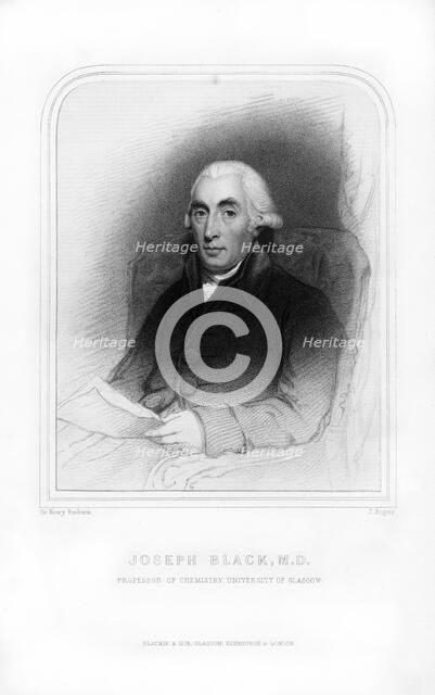 Joseph Black, Scottish physicist and chemist, (1870).Artist: J Rogers
