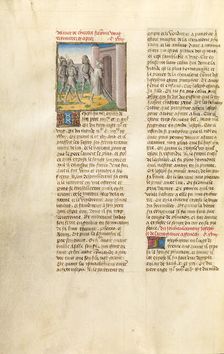 Joseph Cast into the Well; Miroir Historial, about 1475. Creator: Unknown