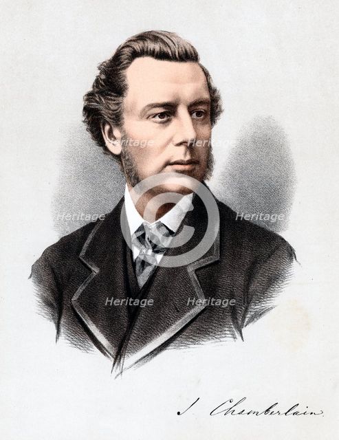 Joseph Chamberlain, British politician, c1880.  Artist: Anon