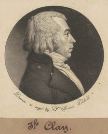 Joseph Clay, 1799. Creator: Charles Balthazar Julien Févret de Saint-Mémin