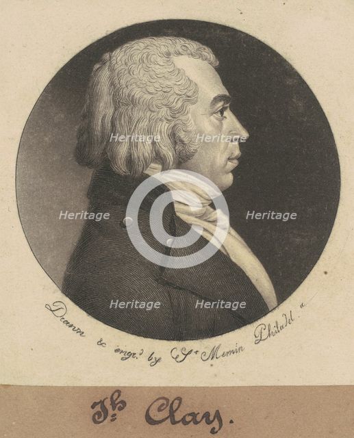 Joseph Clay, 1799. Creator: Charles Balthazar Julien Févret de Saint-Mémin.