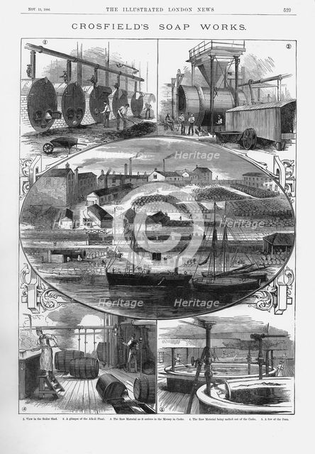 Joseph Crosfield & Son's soap factory at Bank Quarry, Warrington, Cheshire, 1886. Creator: Unknown.
