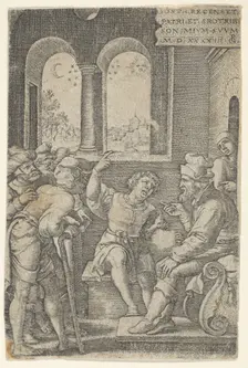 Joseph Describing His Dream, from The Story of Joseph, 1544. Creator: Georg Pencz