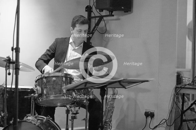 Joseph Dessauer, Davison-Hemstock Quintet, Spike’s Place, Beckenham, Kent, 2024. Creator: Brian O'Connor.