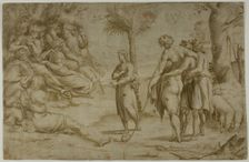 Joseph Explaining His Dreams to His Brothers, n.d. Creator: Nicolas Beatrizet