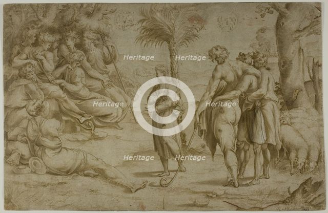 Joseph Explaining His Dreams to His Brothers, n.d. Creator: Nicolas Beatrizet.