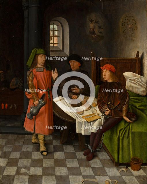 Joseph Explaining the Dreams of the Baker and the Cupbearer, 1500. Creator: Jan Mostaert.