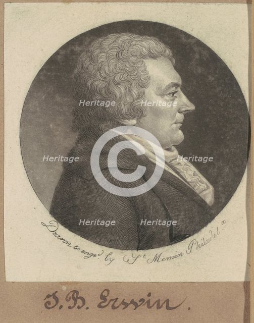 Joseph Erwin, 1798. Creator: Charles Balthazar Julien Févret de Saint-Mémin.