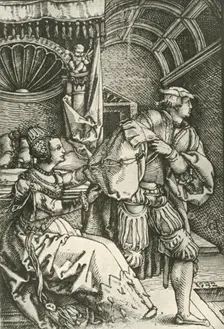 Joseph Fleeing from Potiphar's Wife c1532, (1908). Creator: Heinrich Aldegrever
