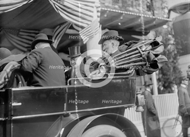Joseph Gurney Cannon, Rep. from Illinois, Right, with Vice President Sherman, 1911. Creator: Harris & Ewing.