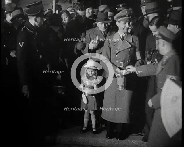 Joseph Goebbels Collecting for Charity, 1930s. Creator: British Pathe Ltd.