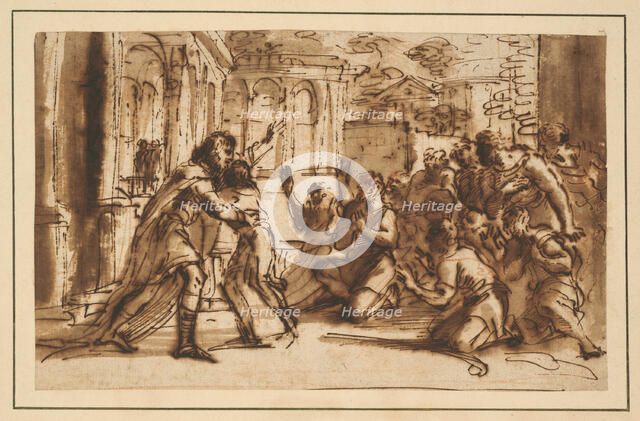 Joseph Greeting his Brothers, c.1656. Creator: Pier Francesco Mola.