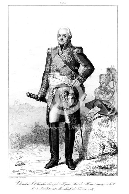 Joseph Hyacinthe (1734-1827), Marquis de Viomenil and Marshal of France, 1839.Artist: Julien Leopold Boilly