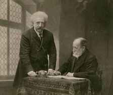 Joseph Hollman and Camille Saint-Saëns, 1907. Creator: Paul Nadar