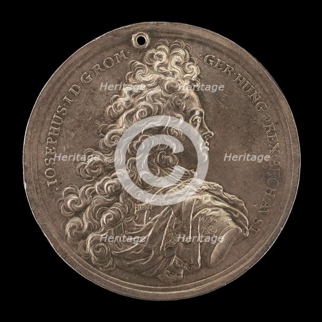 Joseph I, 1678-1711, Holy Roman Emperor 1705 [obverse], 1705. Creator: Johann Georg Seidlitz.