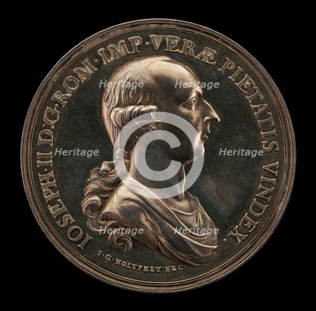 Joseph II, 1741-1790, Holy Roman Emperor 1765 [obverse], 1782. Creator: Johann Georg Holtzhey.