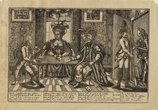 Joseph II, Catherine the Great and Sultan Abdul Hamid I playing cards, c. 1780. Artist: Anonymous
