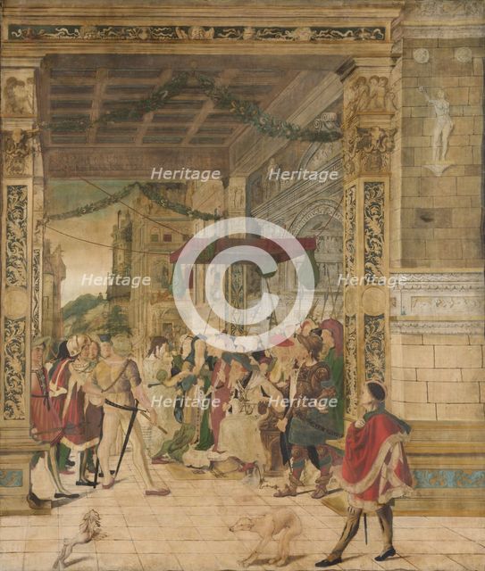 Joseph Interpreting the Dreams of Pharaoh, ca. 1534-47. Creator: Attributed to Jörg Breu the Younger (German, Augsburg ca. 1510-1547 Augsburg).