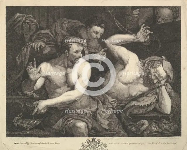 Joseph Interpreting the Dreams of Pharoah's Butler and Baker, 1766. Creator: Alexander Bannerman.