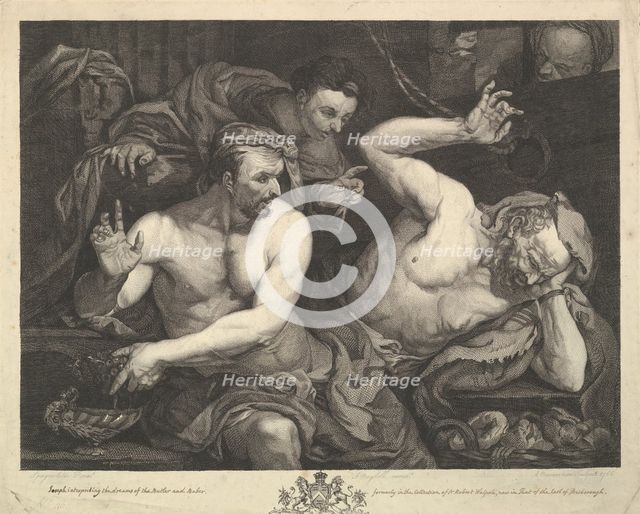 Joseph Interpreting the Dreams of Pharoah's Butler and Baker, 1766. Creator: Alexander Bannerman.