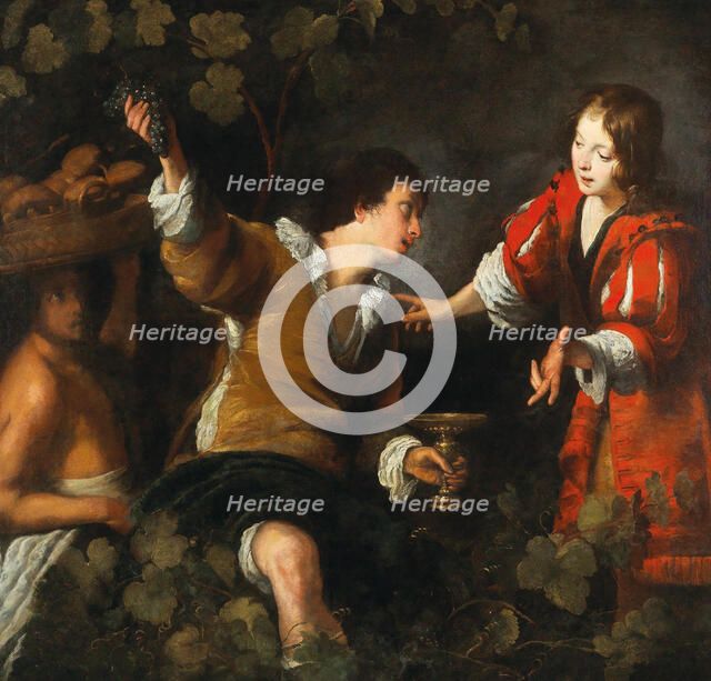 Joseph interpreting the dreams of the baker and the butler. Creator: Strozzi, Bernardo (1581-1644).