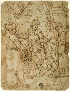 Joseph Interpreting the Pharoah's Dream (recto), n.d. Creator: Unknown