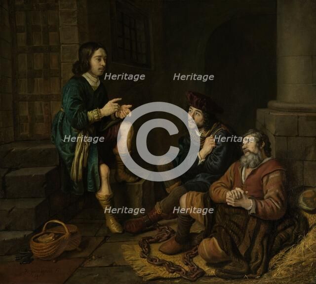 Joseph Interprets the Dreams of the Baker and the Butler, 1648. Creator: Jan Victors.
