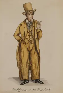 Joseph Jefferson as Asa Trenchard [From Tom Taylor's Our American Cousin'], 1855-1859. Creator: Alfred Jacob Miller