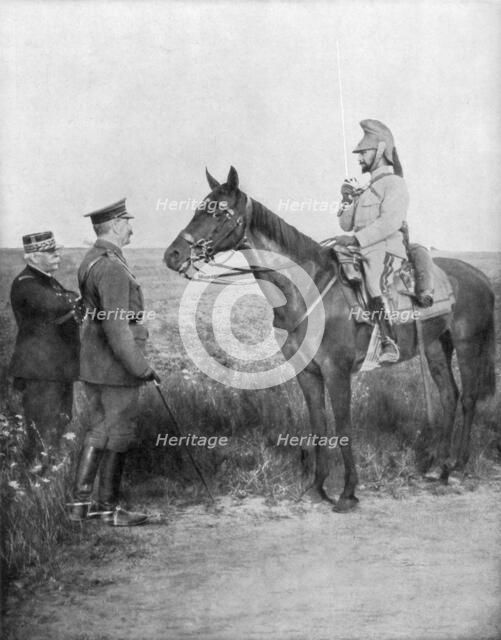 Joseph Joffre, Lord Kitchener and General Baratier, France, World War I, 16 August 1915. Artist: Unknown