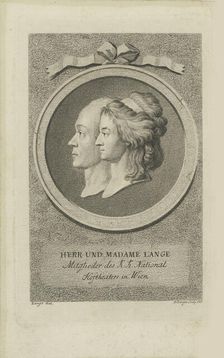 Joseph Lange (1751-1831) and Aloisia Lange, née Weber (1760-1839), 1785. Creator: Berger, Gottfried Daniel (1744-1824)
