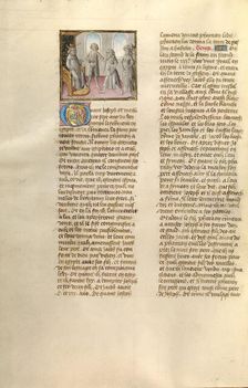 Joseph Leading his Father Jacob before Pharaoh; Miroir Historial, about 1475. Creator: Unknown