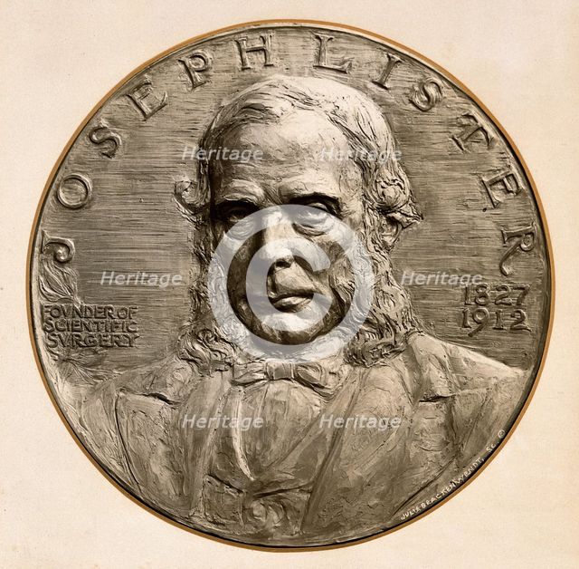 Joseph Lister, 1st Baron Lister, 1800-1899. Creator: JB Wendt.