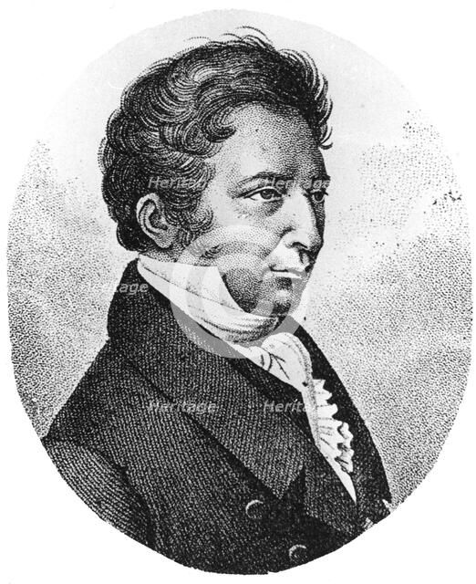 Joseph Louis Gay-Lussac, French chemist, physicist and balloonist, c1824. Artist: Unknown