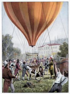 Joseph Louis Gay-Lussac's hot air balloon ascent, Paris, September 1804 (1900)