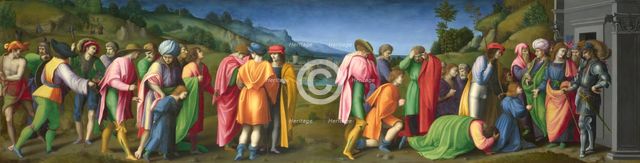 Joseph pardons his Brothers, ca 1515. Creator: Bacchiacca, Francesco (1494-1557).